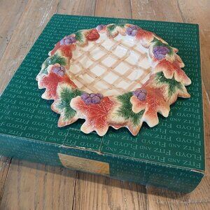 Fitz & Floyd Autumn Splendore 8" Canapy Plate Classics Original Box Mint Cond.